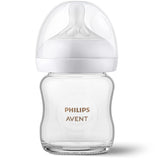 Philips Avent Glass Natural Baby Bottle with Natural Response Nipple, 4oz, 1pk