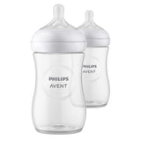 Philips Avent Natural Baby Bottle with Natural Response Nipple, Clear, 9oz, 2pk