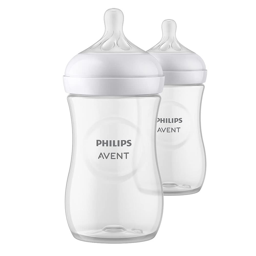 Philips Avent Natural Baby Bottle with Natural Response Nipple, Clear, –  S&D Kids