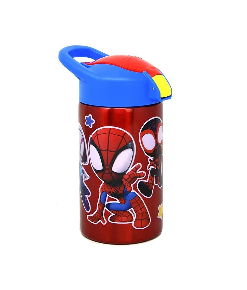 Zak Designs Spidey and Friends Stainless Steel Bottle for Kids, 15.5 oz.