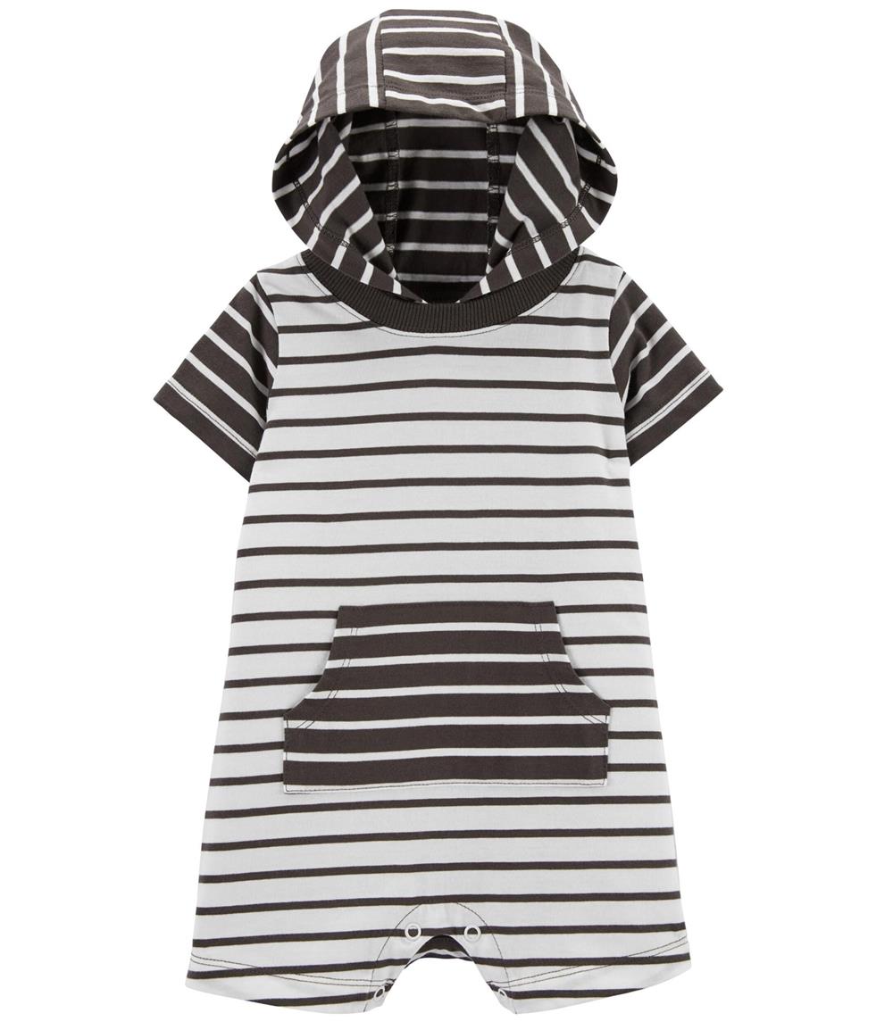 Carters Boys 0-24 Months Striped Hooded Romper