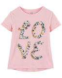 Carters Love Floral Jersey Tee