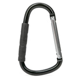 Nuby Large Handy Hook Carabiner Stroller Clip with Textured Soft Grip - Black