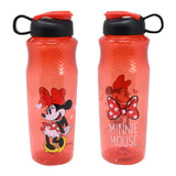 Zak Designs Minnie Mouse 30oz Sullivan Sports Water Bottle, BPA-free, Red/Black