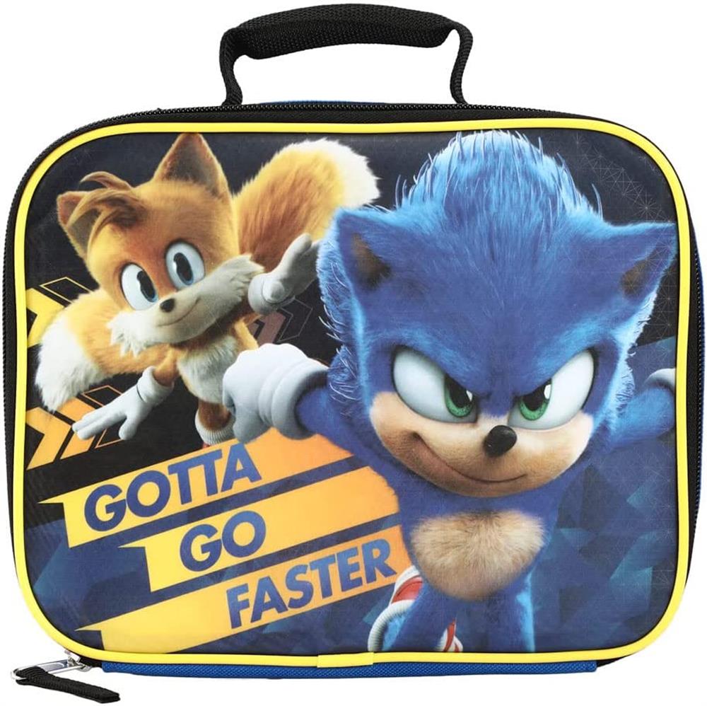 Sonic The Hedgehog School Travel Backpack 2 Piece Set With Detachable Lunch  Box Multicoloured