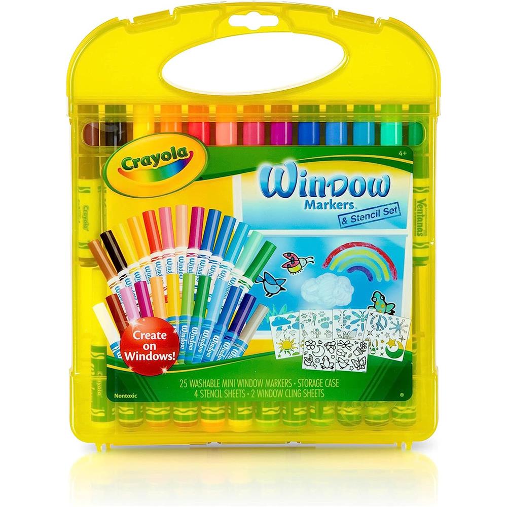 Crayola Window Markers (8 Count), Washable Window Markers for Kids, Works  On Glass Surfaces, Fun Gifts for Kids