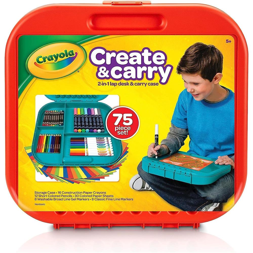 Crayola Create 'N Carry Art Set, 75 Pieces, Art Gift for Kids, Ages 5 – S&D  Kids