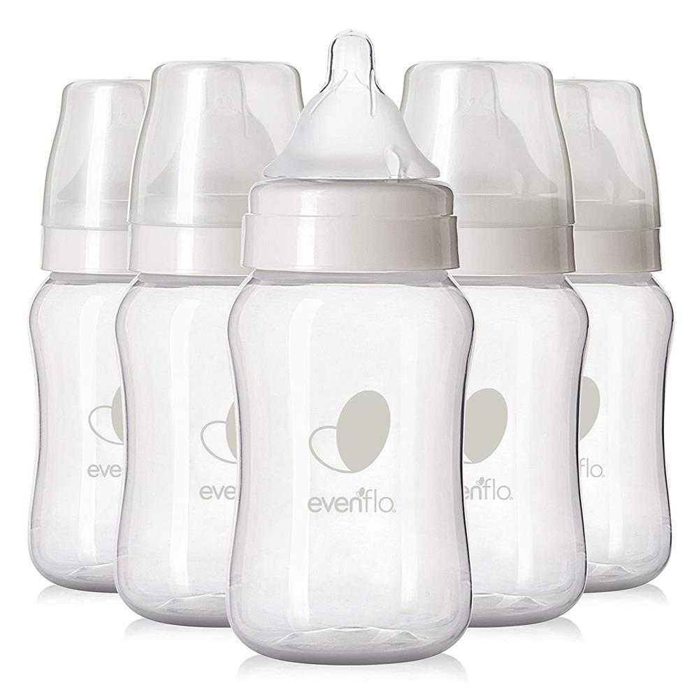 Evenflo Feeding Balance + Wide Neck BPA-Free Plastic Baby Bottles