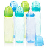 Evenflo Feeding Premium Proflo Vented Plus, Teal/Green/Blue, 8 Ounce (Pack of 6)