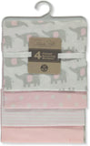 Rene Rofe 4-Pack Flannel Receiving Blankets - Pink/Multi, one Size