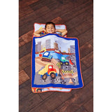 Everyday Kids Under Construction Toddler Nap Mat with Removable Pillow