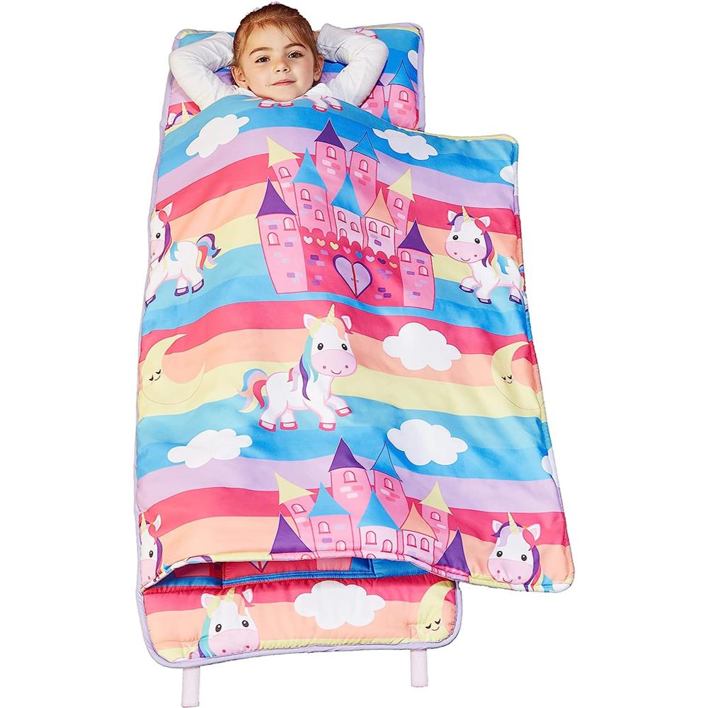 Everyday Kids Unicorn Toddler Nap Mat with Removable Pillow