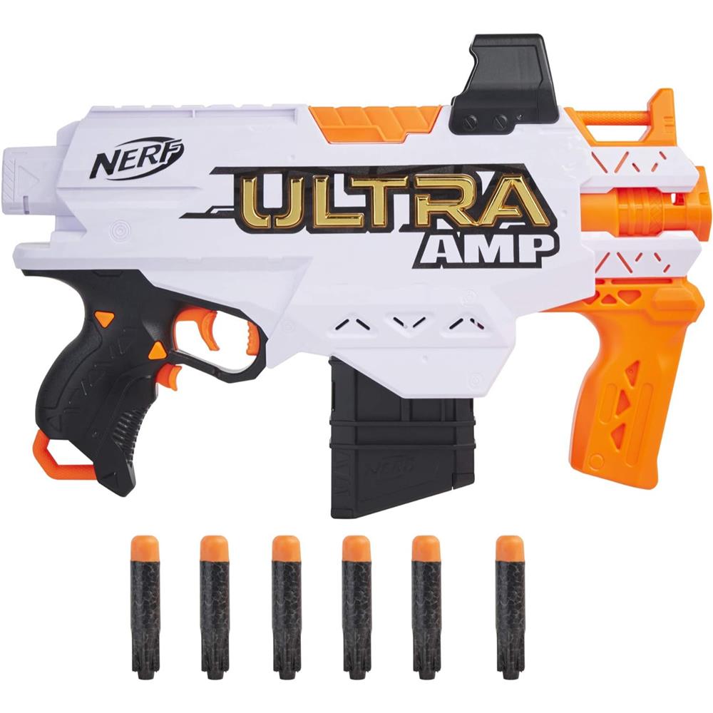NERF Ultra Amp Motorized Blaster, 6-Dart Clip