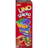 Mattel Games UNO StackoGame for Kids and Family with 45 Colored Stacking Blocks