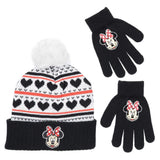 Disney Girls 4-6X Minnie Heart Hat Glove Set