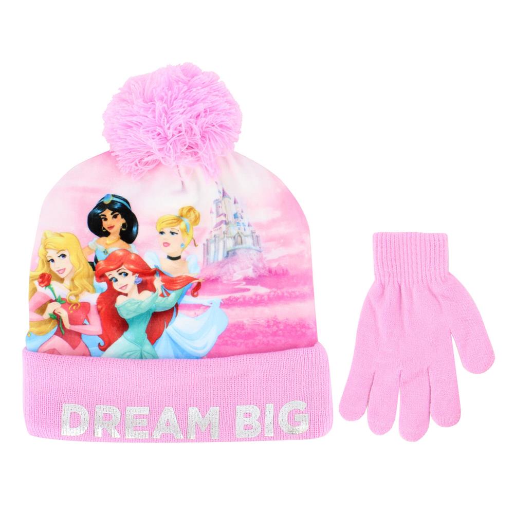 Disney Girls 4-6X Princess Hat Glove Set