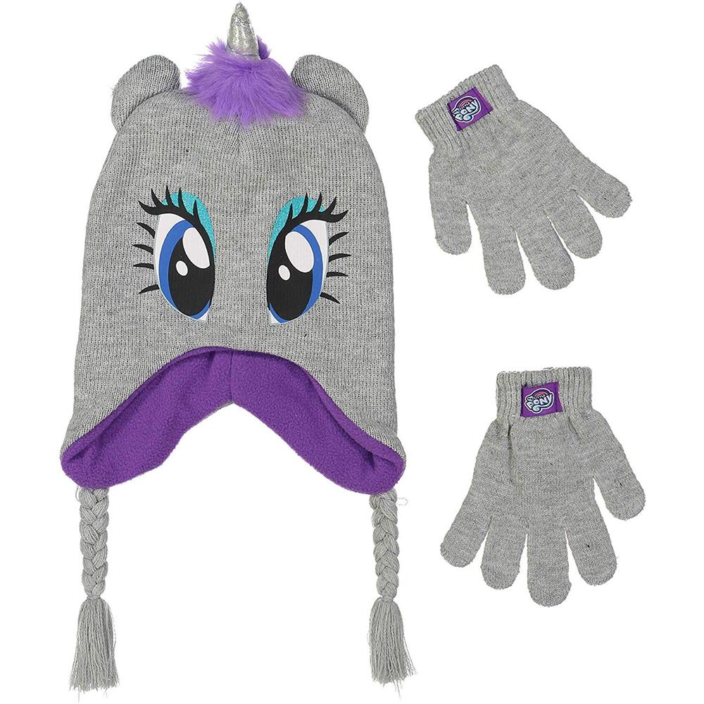 Hasbro Girls 4-6X My Little Pony Unicorn Hat Glove Set