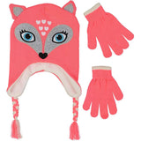 Addie & Tate Girls 4-6X Fox Hat Glove Set
