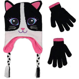 Addie & Tate Girls 4-6X Kitty Hat Glove Set