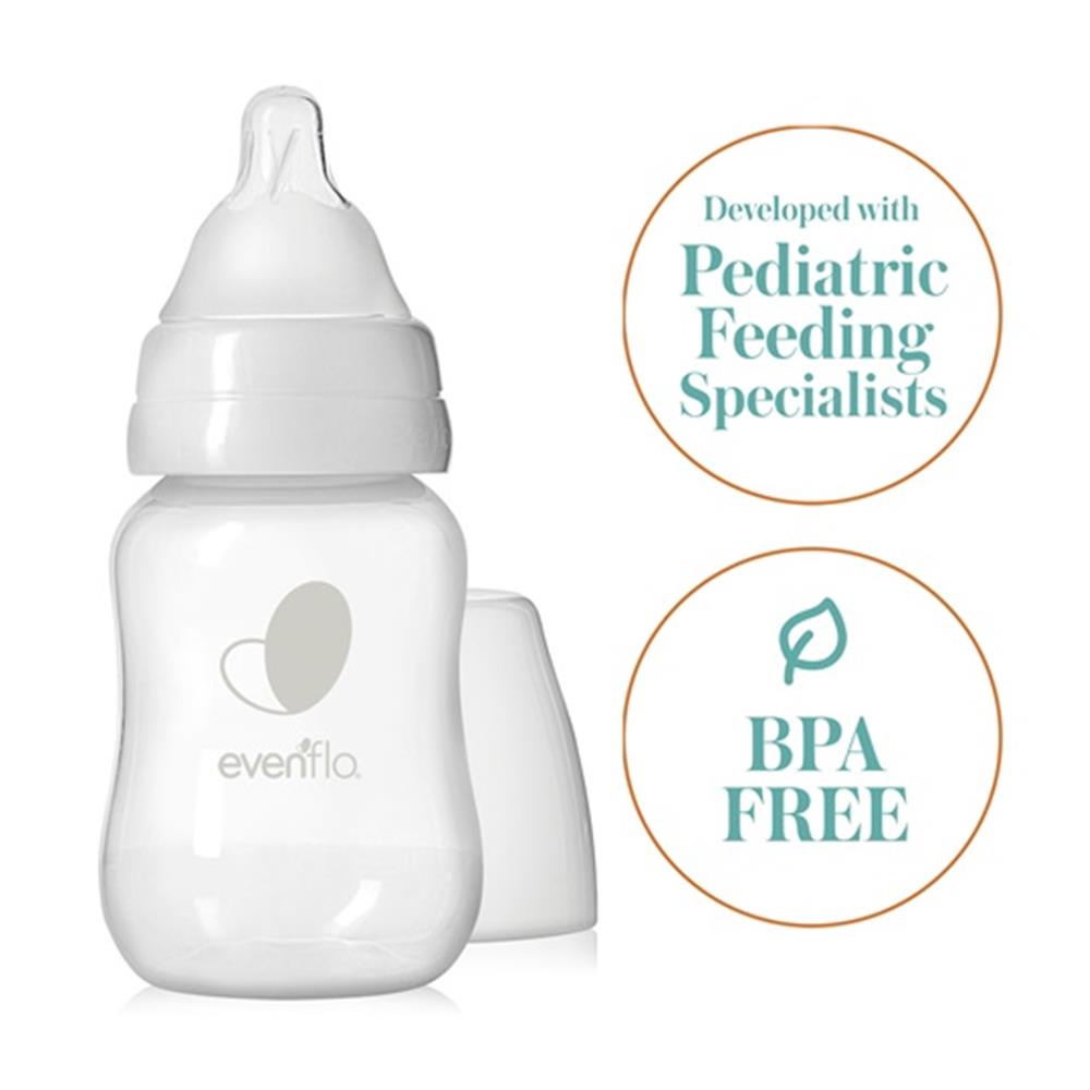 evenflo infant feeder Evenflo Feeding Balance + Standard Neck BPA-Free Plastic Baby Bottles – 4oz, Clear, 1ct