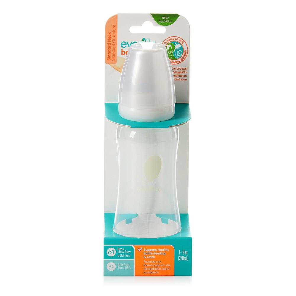 evenflo australia Evenflo Feeding Balance + Standard Neck BPA-Free Plastic Baby Bottles – 9oz, Clear, 1ct