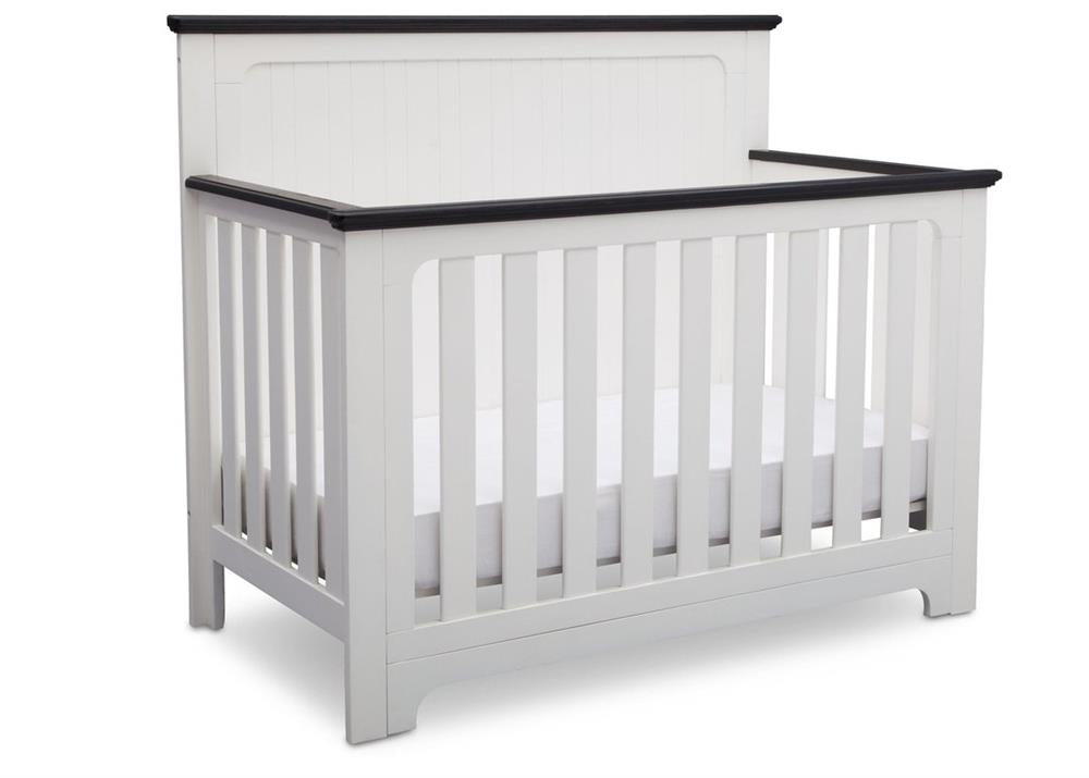 delta children caden crib Delta Childrens Products Providence 4-in-1 Crib, Bianca with Rustic Eb – S&D Kids