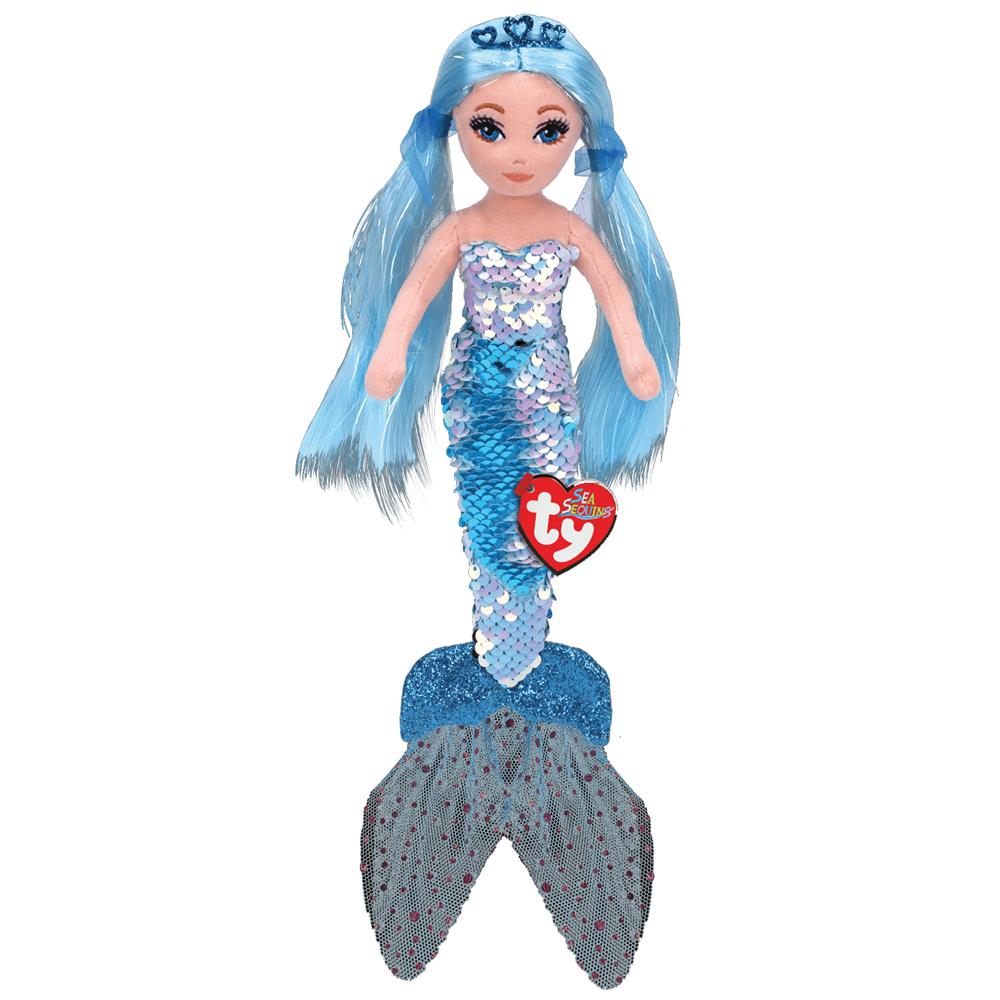 TY Indigo Sequin Blue Mermaid Doll