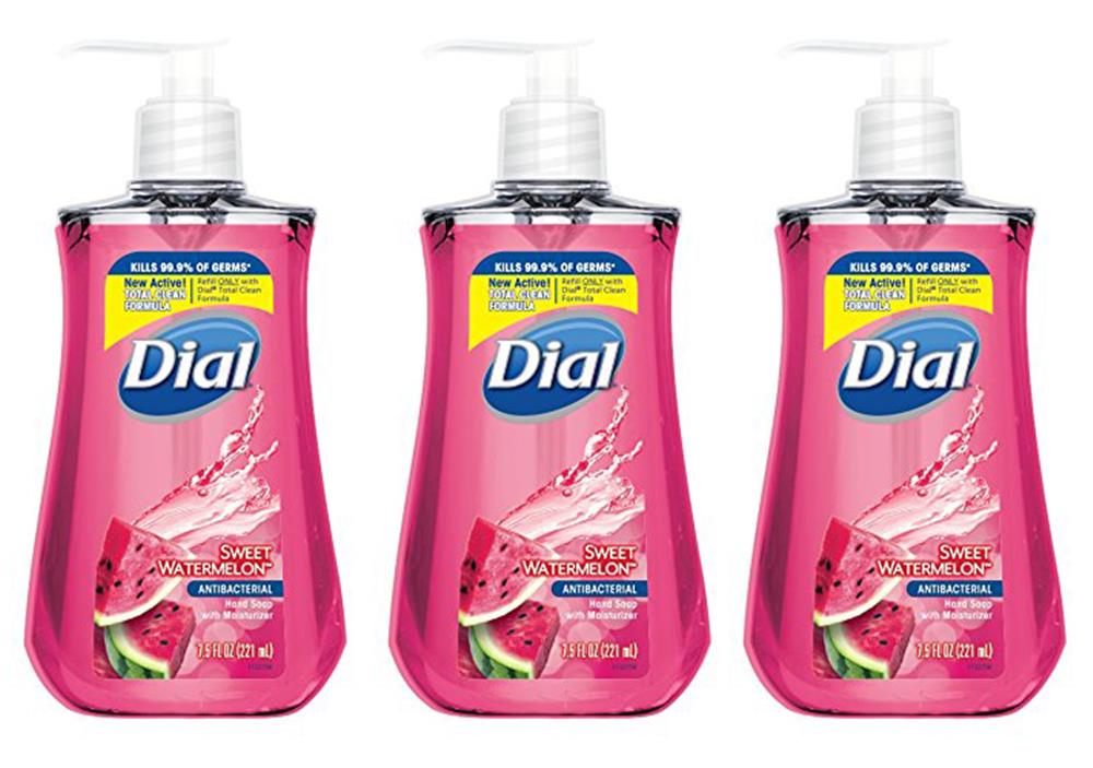 Dial Anti-Bacterial Liquid Hand Soap, Sweet Watermelon, 7.5 Ounce - 3 Pack