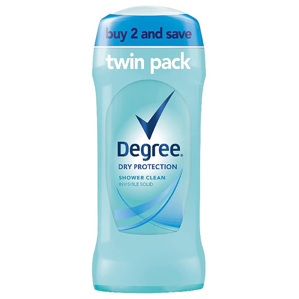 Degree Women Dry Protection Antiperspirant Deodorant, Shower Clean, 2.6 oz, Twin Pack