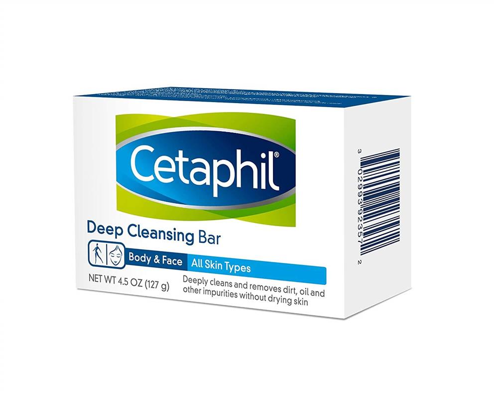 Cetaphil Deep Cleansing Face & Body Bar, 4.5 oz