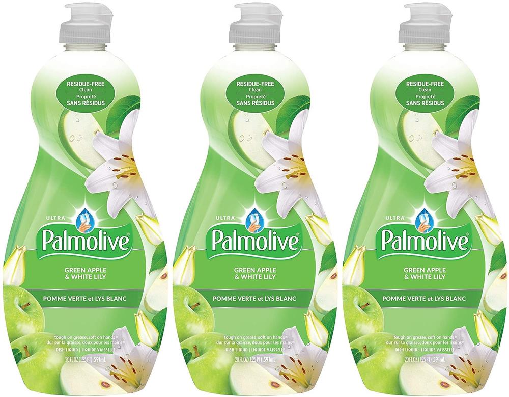 Palmolive Ultra Green Apple & White Lily, Dish Soap - 60 Fl Oz - 3 Pack x 20 FL Oz