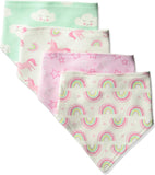 Luvable Friends Unisex Baby Cotton Bandana Bibs, Rainbow