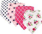 Hudson Baby Cotton Bandana Bibs, Floral