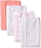 Luvable Friends Unisex Baby Cotton Flannel Burp Cloths, Girl Clouds