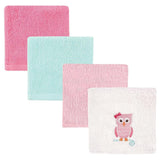 Luvable Friends Baby Super Soft Cotton Washcloths, Owl