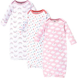 Luvable Friends Baby Cotton Gowns, Girl Clouds