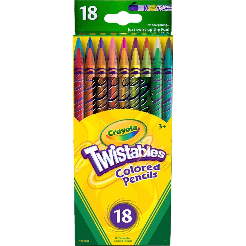 Crayola Twistable Colored Pencils Assorted, 18 Count