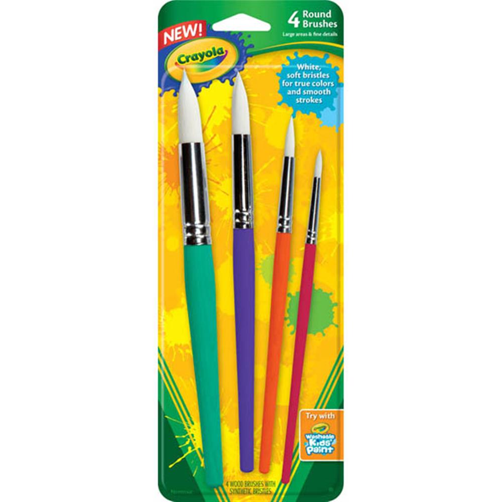 Crayola Round Big Paintbrush Set - 4 count