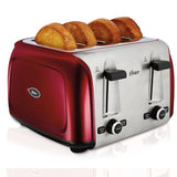 Oster 4 Slice Toaster, Metallic Red