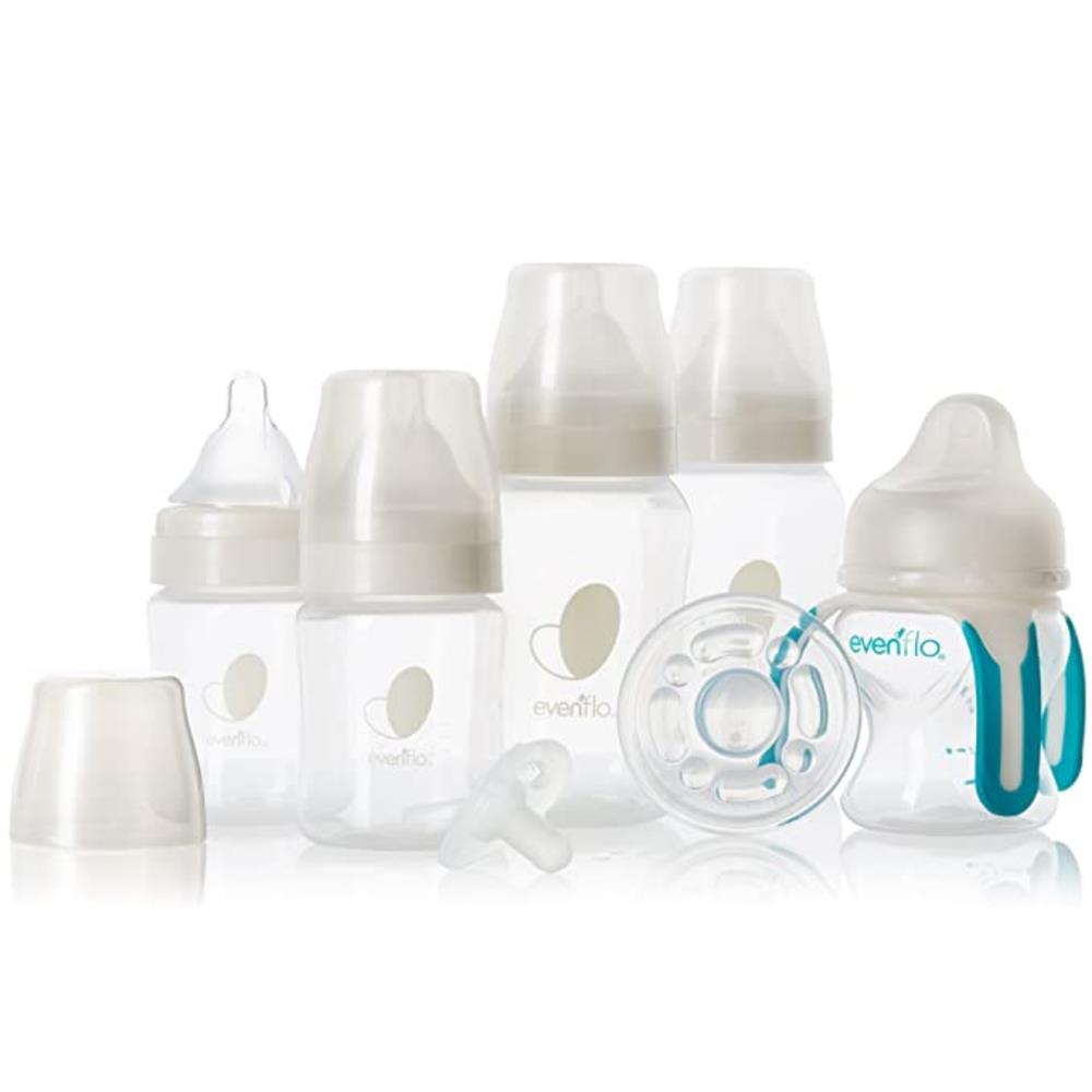 Evenflo Feeding Balance Plus Wide Neck Baby, Newborn and Infant Gift Set - with Bottles, Teether, Pa