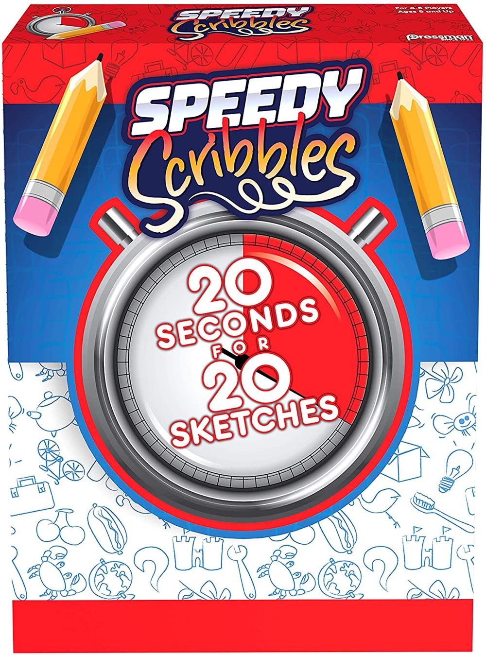 Pressman Speedy Scribbles - 20 Seconds for 20 Sketches Drawing Game