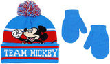 Disney Boys 2-4T Mickey Mouse Pom Hat Mitten Set