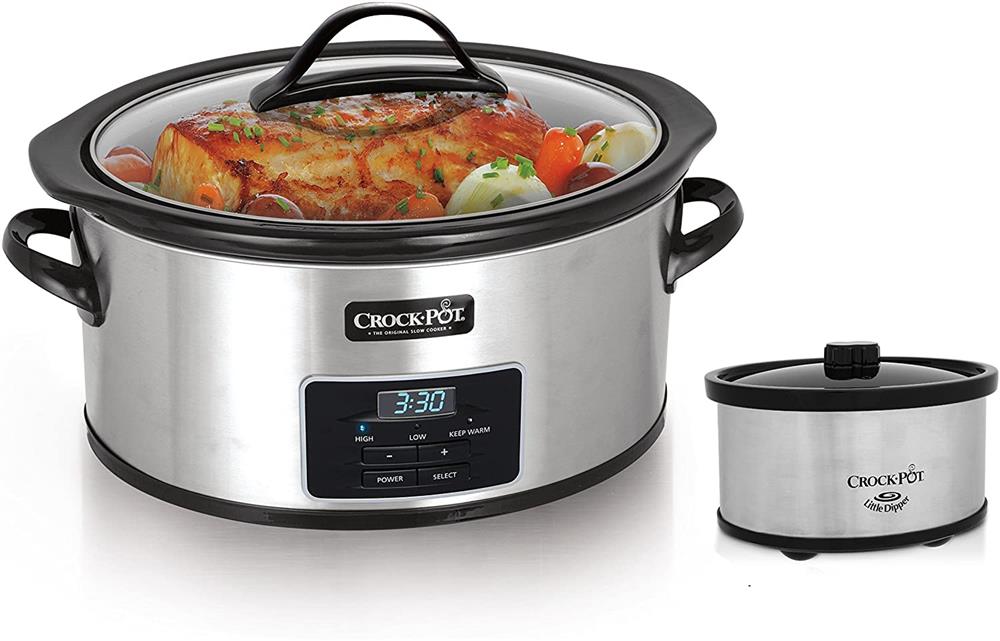 Crock-Pot 6 Qt. Programmable Slow Cooker with Little Dipper Warmer