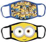 Illumination Entertainment Minions Reusable Fabric Face Covers for Kids - 2 Pack
