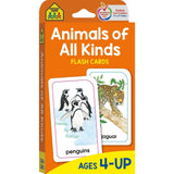 School Zone Animals of All Kinds Flash Cards - Ages 4 and Up, Preschool, Kindergarten, Animal Names