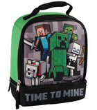 Minecraft Creeper Lunch Box Dual Compartment Insulated Lunch Kit