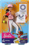 Mattel Barbie Olympic Games Tokyo 2020 Softball Doll with Softball Uniform