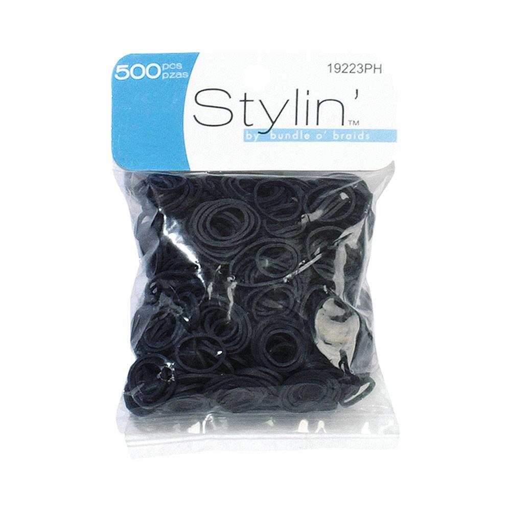 Stylin Girls 500pc Rubber Band Ponyholders- Black