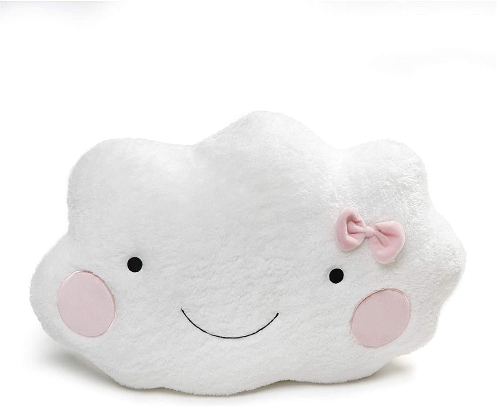 GUND Cloud Pillow Stuffed Animal Plush, White and Pink, 20''