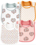 Carters 4-Pack Floral Teething Bibs